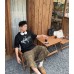 Balenciaga Smoke Print Logo T-Shirt (Black)
