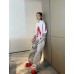 Balenciaga Red Logo Graphic T-Shirt (Gray)
