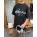 Balenciaga Smoke Print Logo T-Shirt (Black)