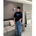 Balenciaga Blue Logo T-Shirt (Black)