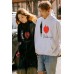 Balenciaga White Hoodie with "I Love" Graphic