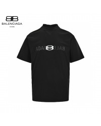 Balenciaga Reflective Logo Black T-Shirt