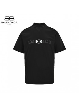 Balenciaga Reflective Logo Black T-Shirt