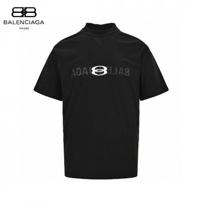Balenciaga Reflective Logo Black T-Shirt