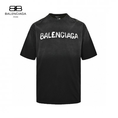 Balenciaga Spray-Paint Logo T-Shirt (Black)