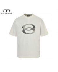 Balenciaga Oversized '8' Logo T-Shirt (White)