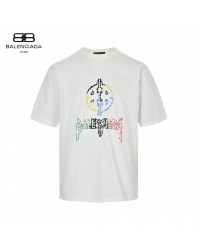 Balenciaga Multicolor Graphic Logo T-Shirt