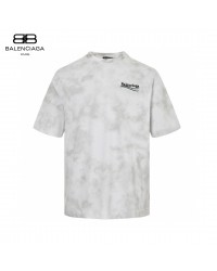 Balenciaga Tie-Dye Logo T-Shirt (White)