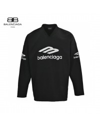 Balenciaga Long Sleeve Logo Shirt - Black