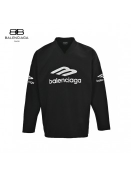 Balenciaga Long Sleeve Logo Shirt - Black
