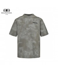 Balenciaga Tie-Dye Logo T-Shirt (Grey)