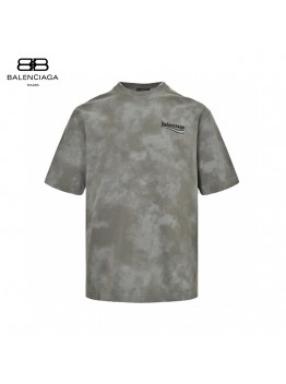 Balenciaga Tie-Dye Logo T-Shirt (Grey)