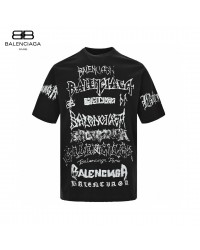 Balenciaga Multi-Logo Black T-Shirt