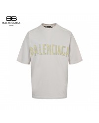 Balenciaga Pastel Logo T-Shirt in Off-White