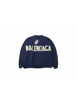 Balenciaga Navy Blue Crewneck