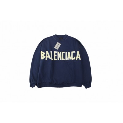 Balenciaga Navy Blue Crewneck