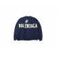 Balenciaga Navy Blue Crewneck
