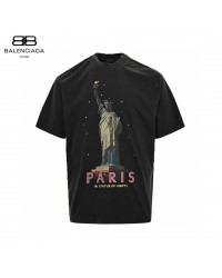 Balenciaga Paris Statue of Liberty T-Shirt (Black)