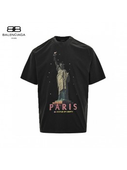 Balenciaga Paris Statue of Liberty T-Shirt (Black)