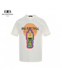 Balenciaga White T-Shirt with Graphic Design