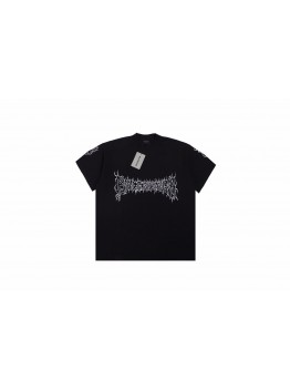 Balenciaga T-shirt with Gothic Flame Logo