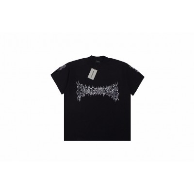 Balenciaga T-shirt with Gothic Flame Logo