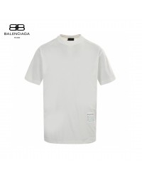 Balenciaga White T-Shirt with Label Detail