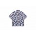 BALENCIAGA PATTERNED SHORT SLEEVE SHIRT BLUE BROWN