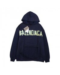 BALENCIAGA ALTERNATIVE LOGO HOODIE NAVY