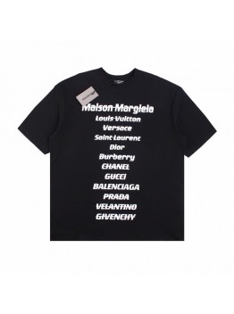 BALENCIAGA DESIGNER NAMES T-SHIRT BLACK