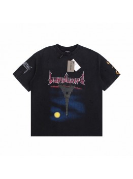 BALENCIAGA DEVIL'S EIFFEL TOWER GRAPHIC T-SHIRT BLACK