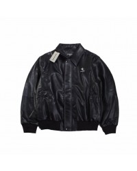 BALENCIAGA FAUX LEATHER JACKET BLACK