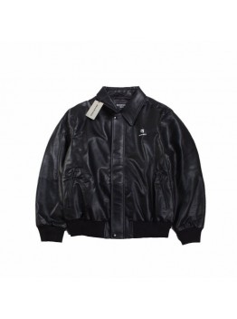 BALENCIAGA FAUX LEATHER JACKET BLACK