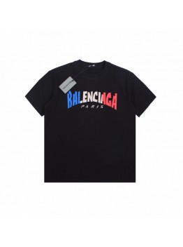 BALENCIAGA FRANCE GRADIENT LOGO T-SHIRT
