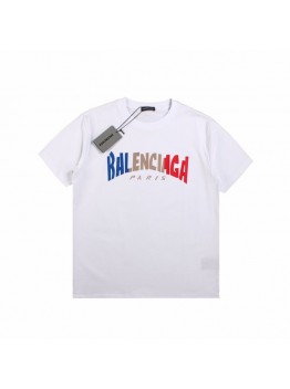 BALENCIAGA GRADIENT LOGO T-SHIRT WHITE