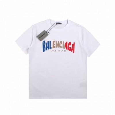 BALENCIAGA GRADIENT LOGO T-SHIRT WHITE
