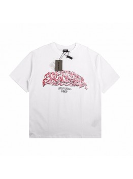 BALENCIAGA GRAFFITI LOGO T-SHIRT WHITE