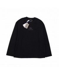 BALENCIAGA LOGO LONG SLEEVE SHIRT BLACK