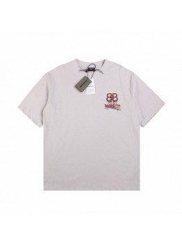 BALENCIAGA LOGO T-SHIRT GRAY