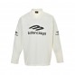 BALENCIAGA LONG SLEEVE LOGO SHIRT WHITE