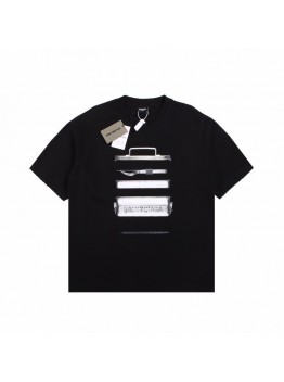 BALENCIAGA METALLIC DESIGN T-SHIRT BLACK