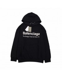 BALENCIAGA PARIS TEAM HOODIE BLACK