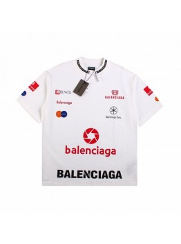 BALENCIAGA SPONSOR LOGO T-SHIRT WHITE