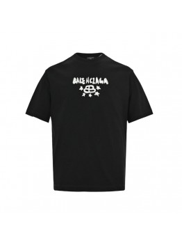 BALENCIAGA STAR GRAPHIC T-SHIRT BLACK
