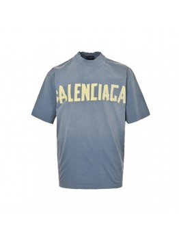 BALENCIAGA VINTAGE LOGO T-SHIRT BLUE