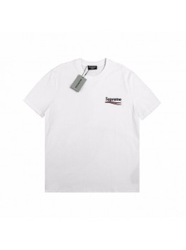 BALENCIAGA x SUPREME RED BLACK S T-SHIRT WHITE