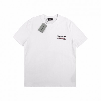 BALENCIAGA x SUPREME RED BLACK S T-SHIRT WHITE