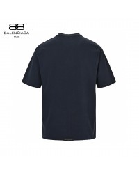 Balenciaga T-Shirt - Navy Back Logo