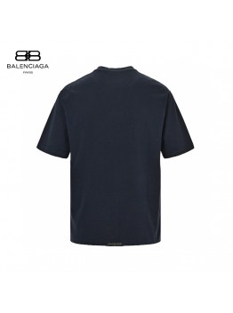 Balenciaga T-Shirt - Navy Back Logo