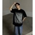 Balenciaga All-Over Logo Print T-Shirt (Black)